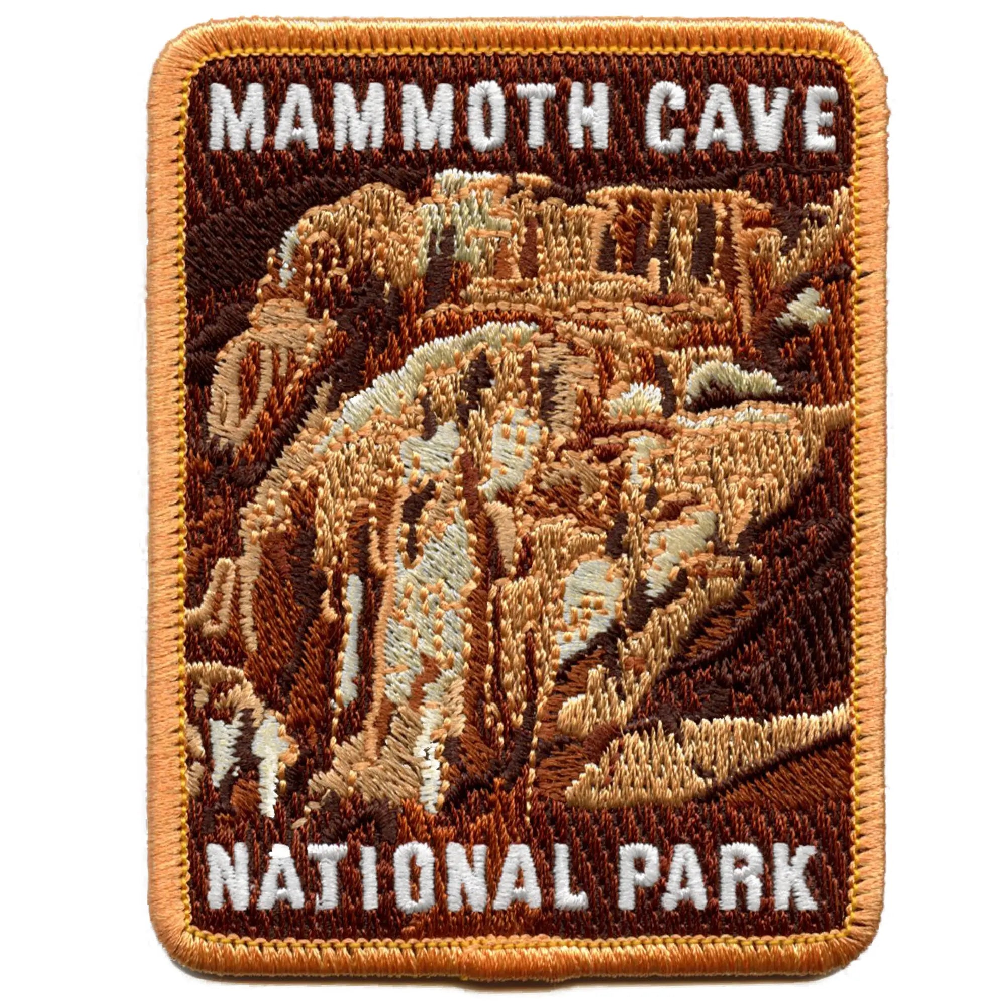 Patch brodé thermocollant du parc national de Mammoth Cave dans le Kentucky