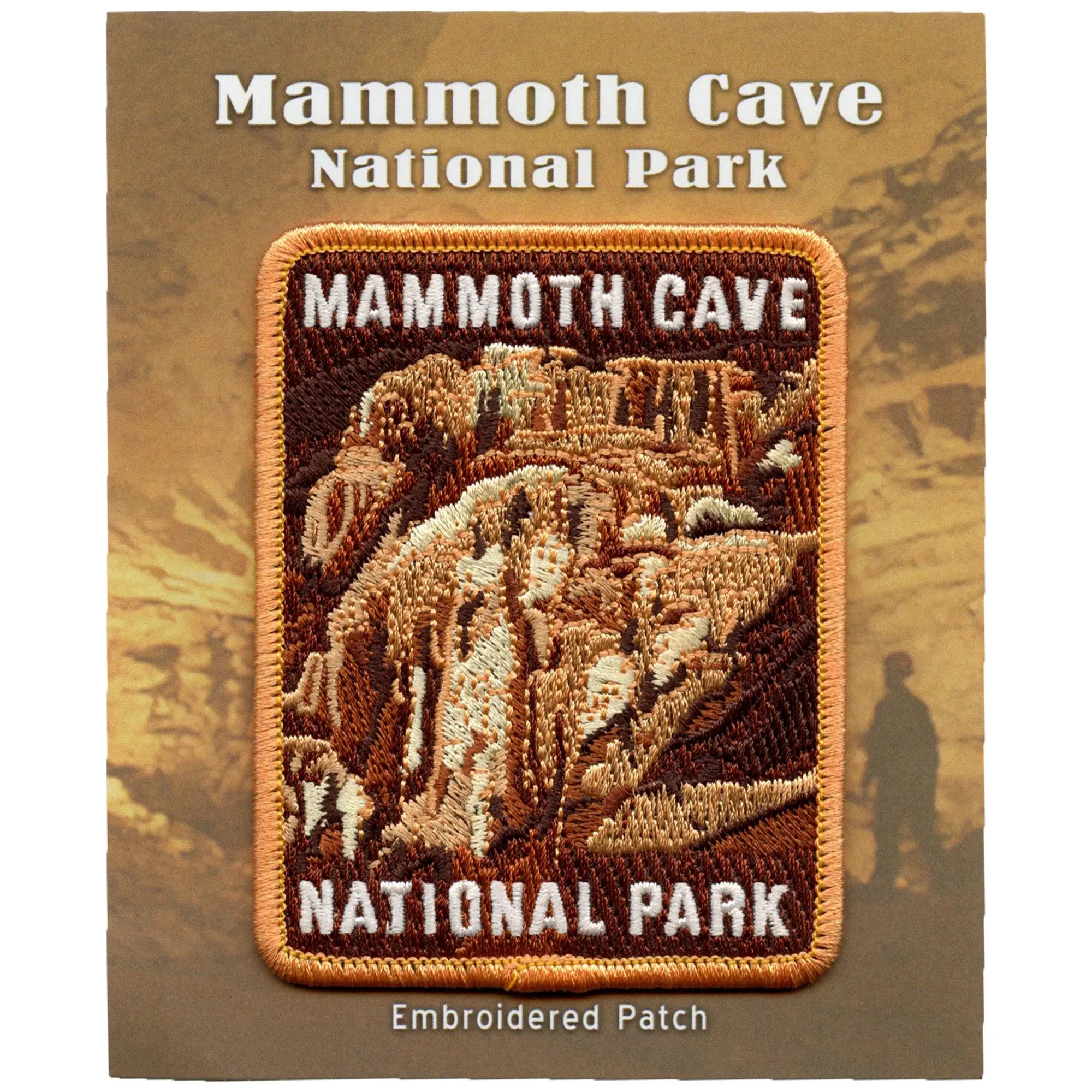 Patch brodé thermocollant du parc national de Mammoth Cave dans le Kentucky