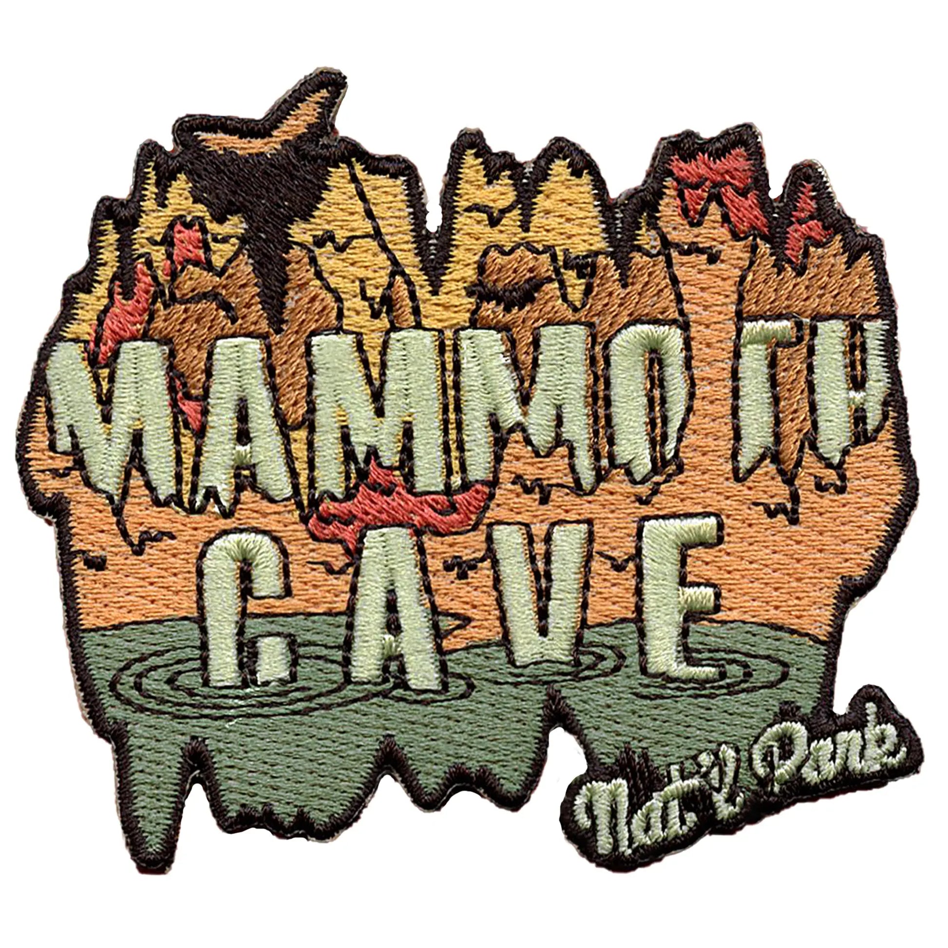 Mammoth Cave Cut Out Patch National Park Kentucky Embroidered Iron On