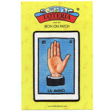 La Mano 21 Patch Mexican Loteria Card Sublimated Embroidery Iron On