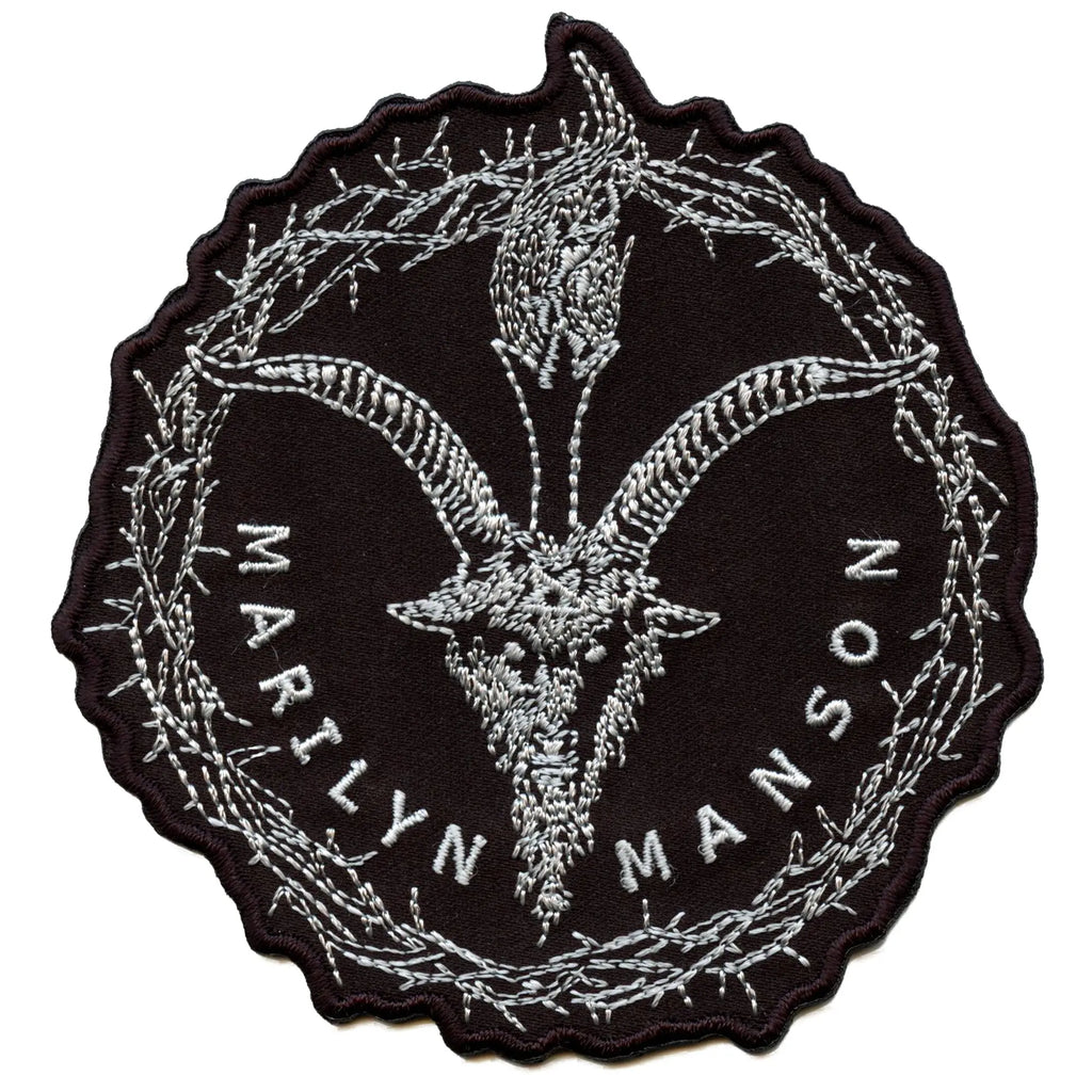 Marilyn Manson Bapho Head Patch Heavy Metal Rock Embroidered Iron On