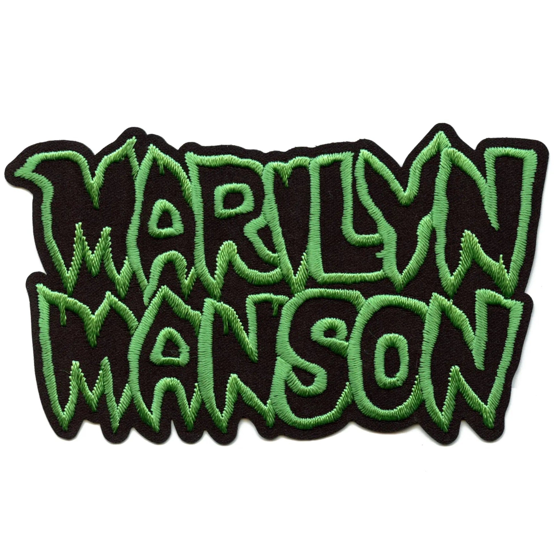 Marilyn Manson Name Logo Patch Heavy Metal Rock Band Embroidered Iron On