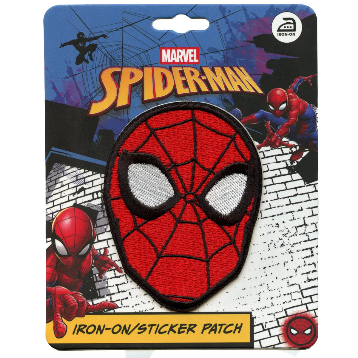 Marvel Spiderman Comic Mask Patch Headshot Superhero Face Embroidered Iron On