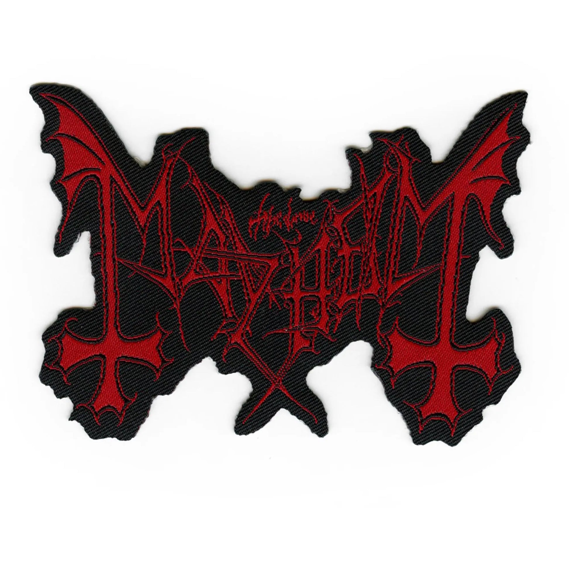 Mayhem Logo Cut Out Patch Black Metal Band Embroidered Iron On