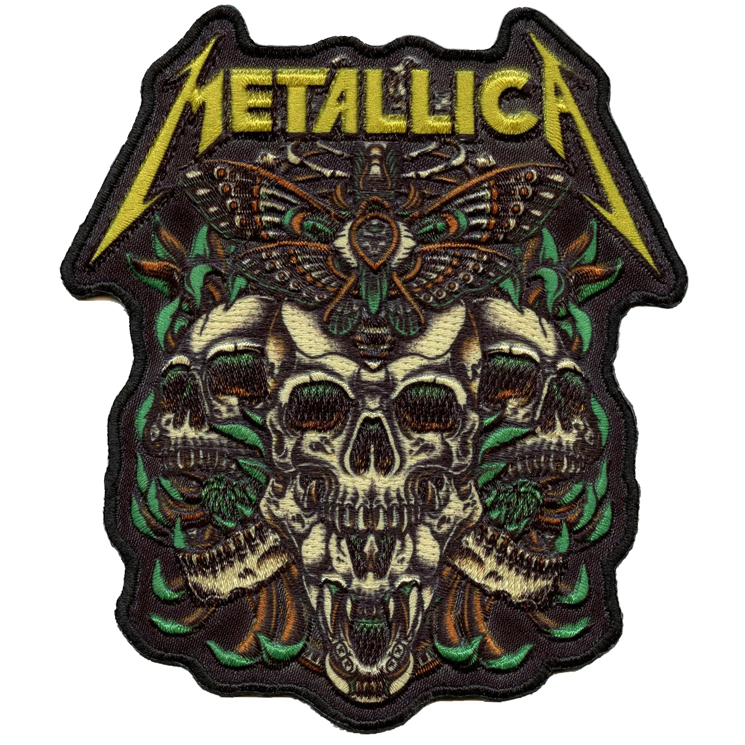 Metallica Moth Into Flame Patch Heavy Metal Sublimation Embroidered Iron-On