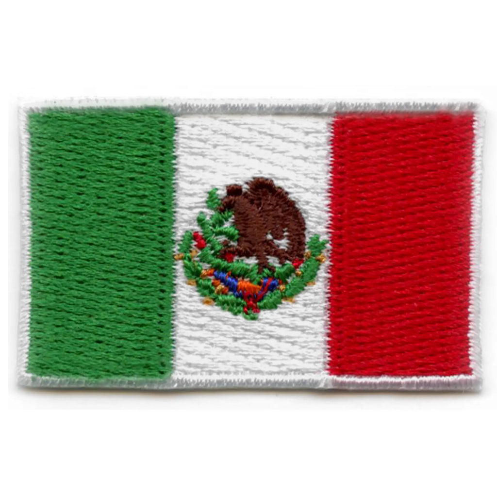 Mexico Flag Hat Patch Raza Chicano Country Embroidered Iron On