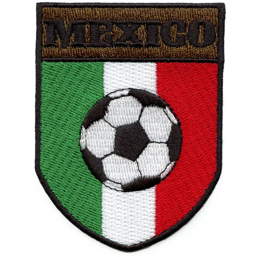 Mexico Soccer Shield Patch Country Sports Fan Embroidered Iron On