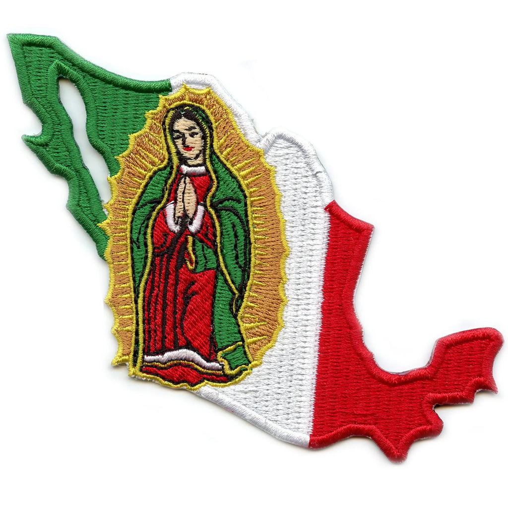 Mexico Virgin Mary Patch Country Raza Chicano Embroidered Iron On