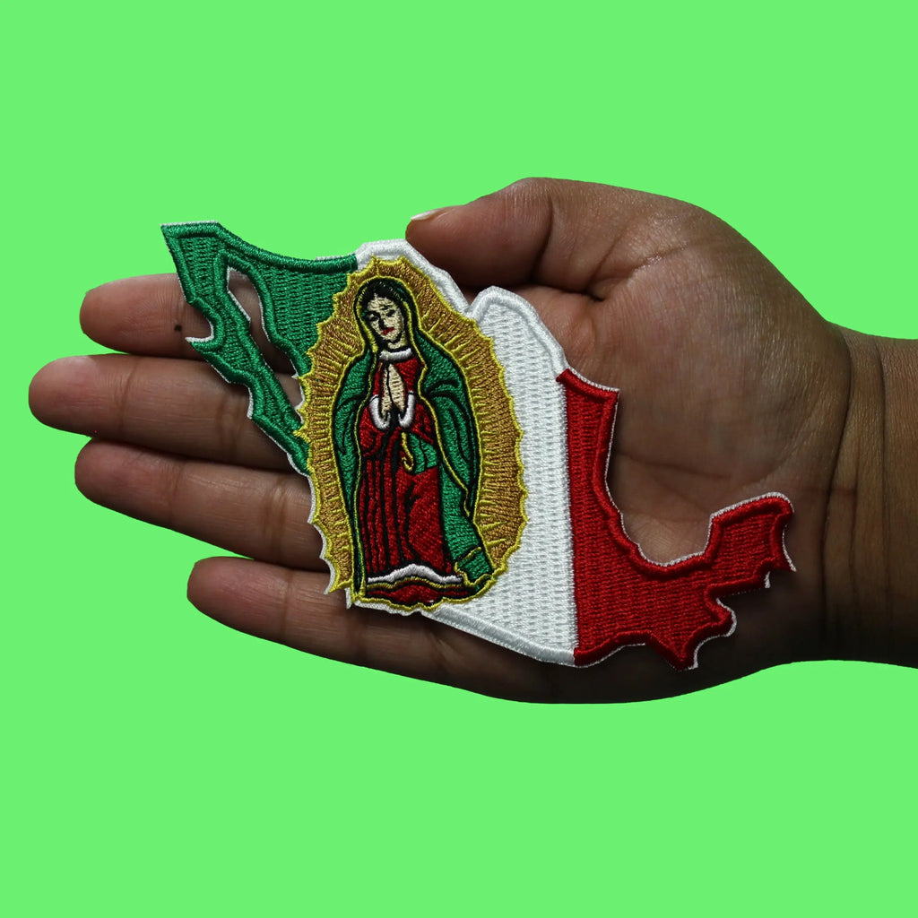 Mexico Virgin Mary Patch Country Raza Chicano Embroidered Iron On