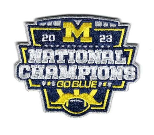 Michigan Wolverines National Champions Football Embroidered Patch 2023-2024 Go Blue