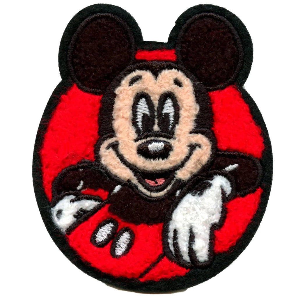 Mickey Mouse Red Patch Disney Animated Cartoon Chenille Iron On