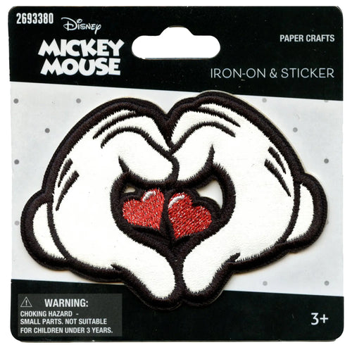 Mickey & Minnie Love Heart Patch Animals Children Cartoons  Iron On