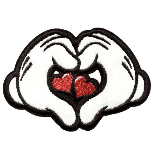 Mickey & Minnie Love Heart Patch Animals Children Cartoons  Iron On