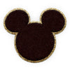 Mickey Mouse Head Patch Gold Disney Clubhouse Cartoon Chenille Iron On