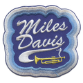 Miles Davis Blues Wavy Patch Grove Trumpet Waves Embroidered Iron On