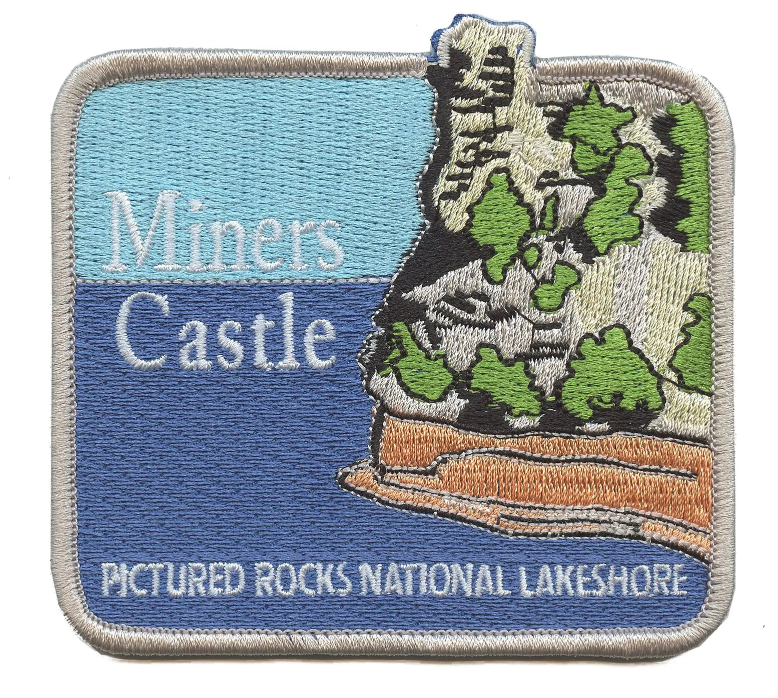 Miners Castle Rocks Patch Travel National Lakeshore Embroidered Iron O ...