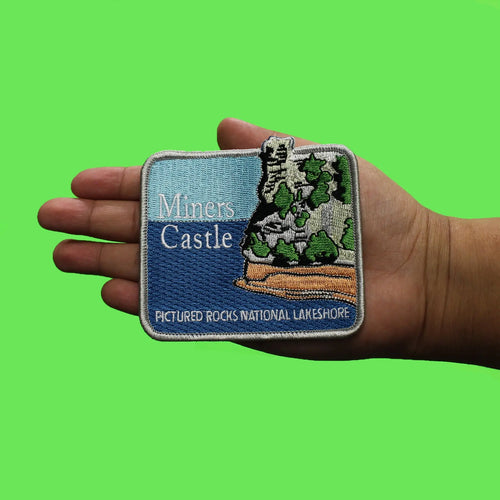 Miners Castle Rocks Patch Travel National Lakeshore Embroidered Iron On