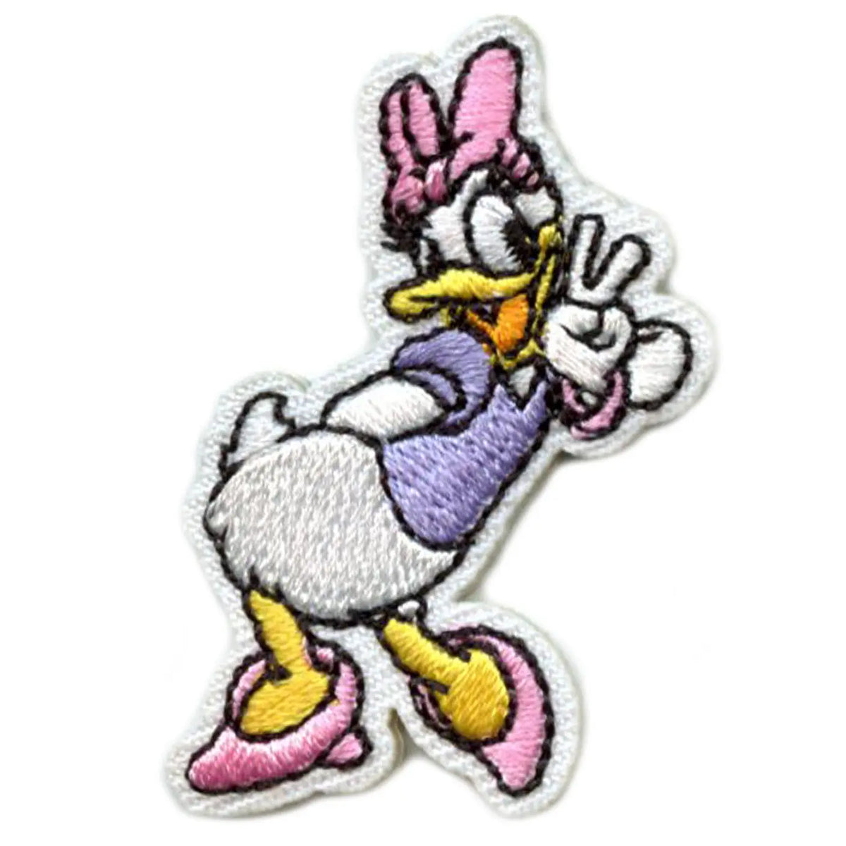 Mini Daisy Duck Character Patch Disney Animated Cartoon Embroidered Iron On