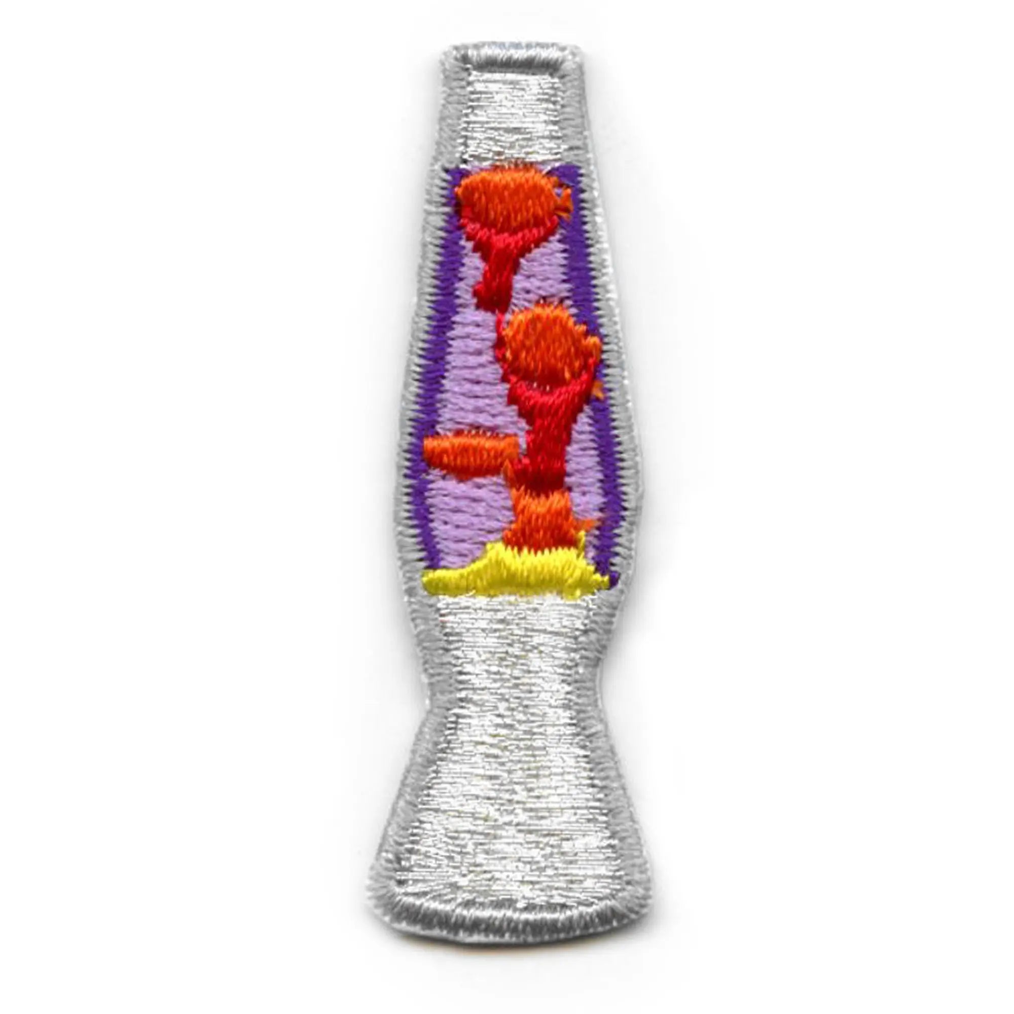 Mini patch de lampe à lave métallique en cire fondante hippie brodé à repasser