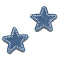 Mini Star 2 Pack Demin Patch Travel Western Aesthetic Embroidered Iron On