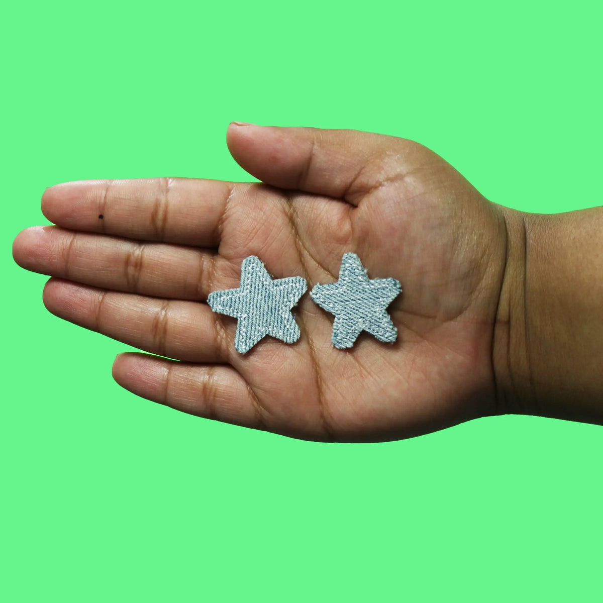 Mini Star 2 Pack Demin Patch Travel Western Aesthetic Embroidered Iron On