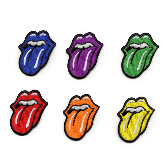 Rolling Stones Tongue SET Patch Classic Logo Mini Embroidered Iron On
