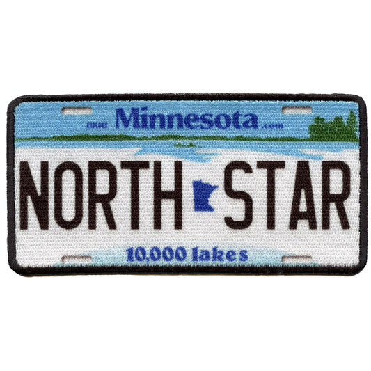 Minnesota Travel License Plate Patch North Star State Sublimated Iron On