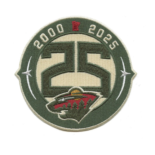 Minnesota Wild 25th Anniversary NHL Season Jersey Patch 2025-26