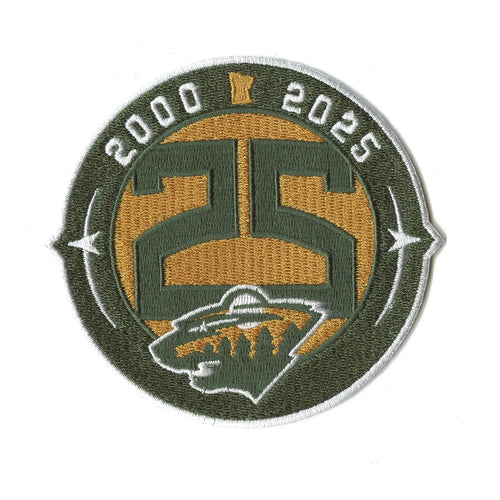 Minnesota Wild 25th Anniversary NHL Season Jersey Patch 2025-26 (Alternate)