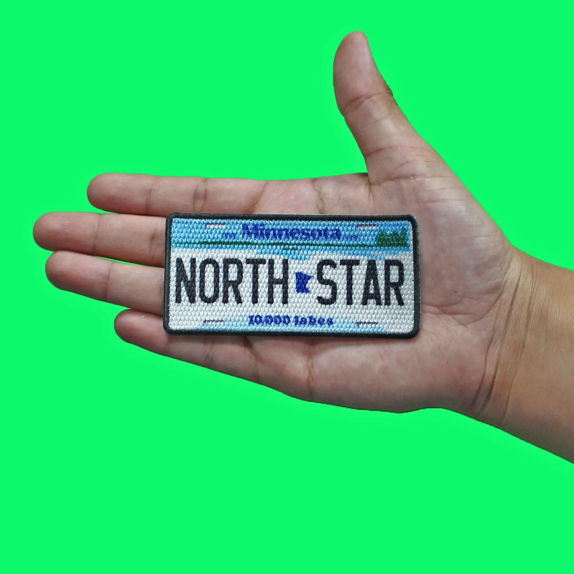 Minnesota Travel License Plate Patch North Star State Sublimated Iron On