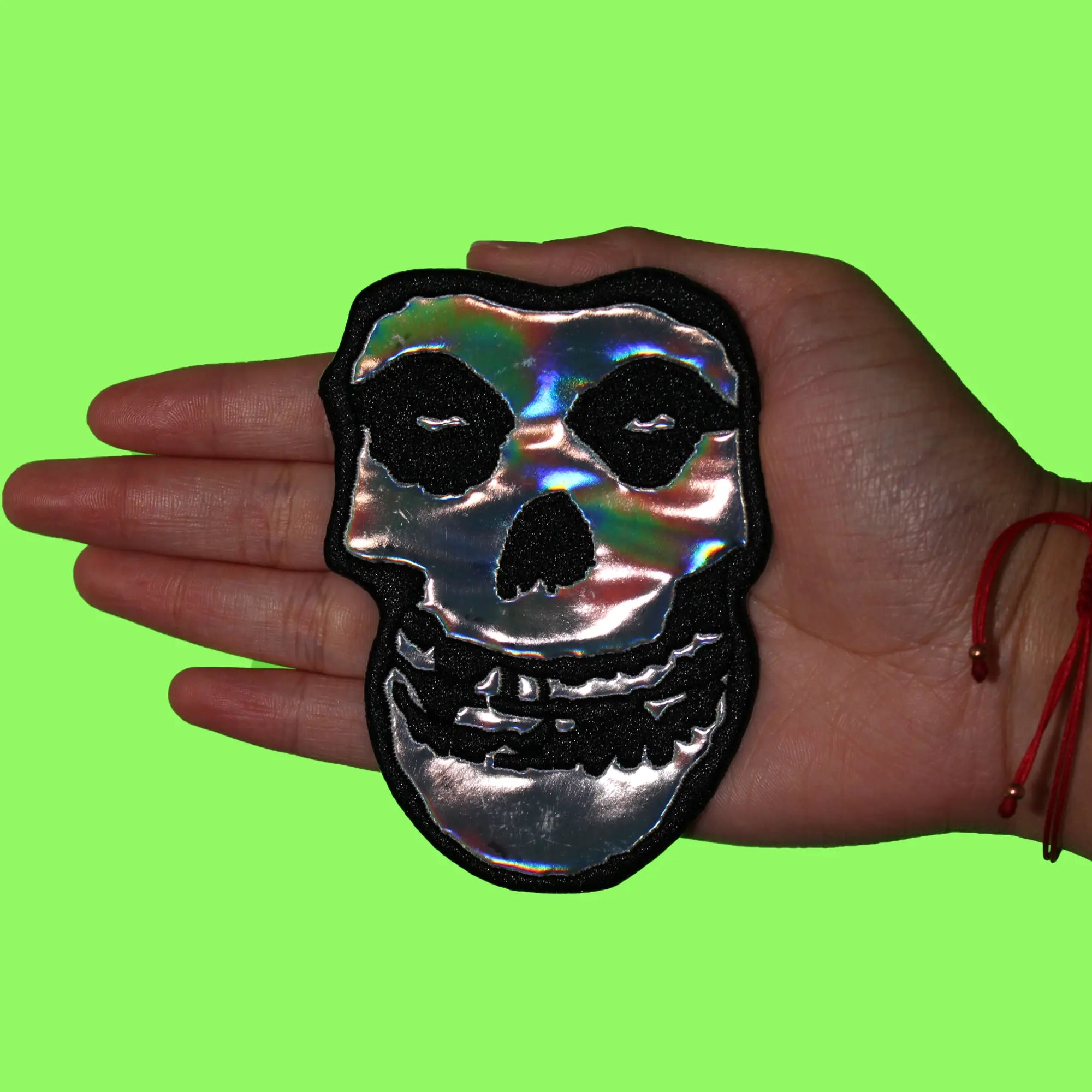 Misfits Sonic Silver Skull Patch Punk Rock Band Applique Iron On