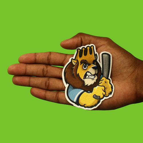 Missouri Kansas City Mascot PhotoPatch Baseball Lion Parody Embroidery Iron On