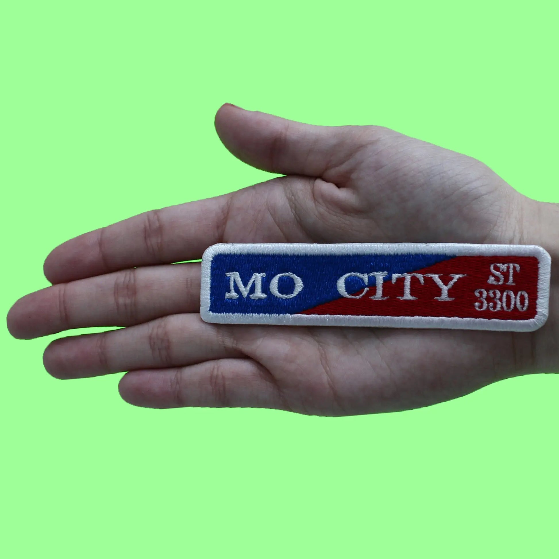 Mocity St Sign Patch Houston Neighborhood Street Parody Embroidered Iron On