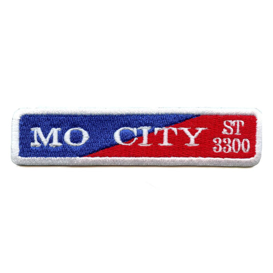 Mocity St Sign Patch Houston Neighborhood Street Parody Embroidered Iron On