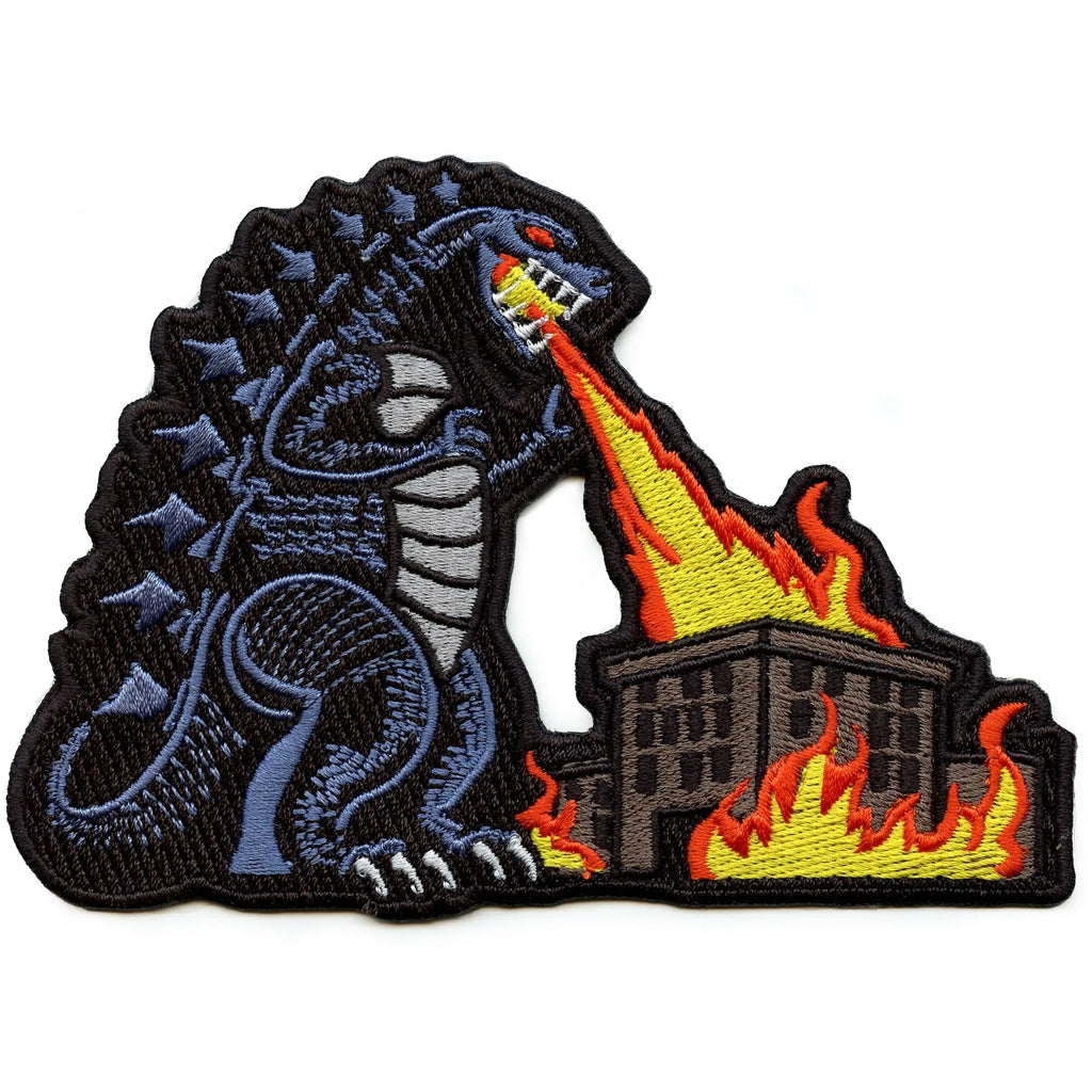 Monster Titan Burning Building Patch TV And Movies Embroidered Iron-On