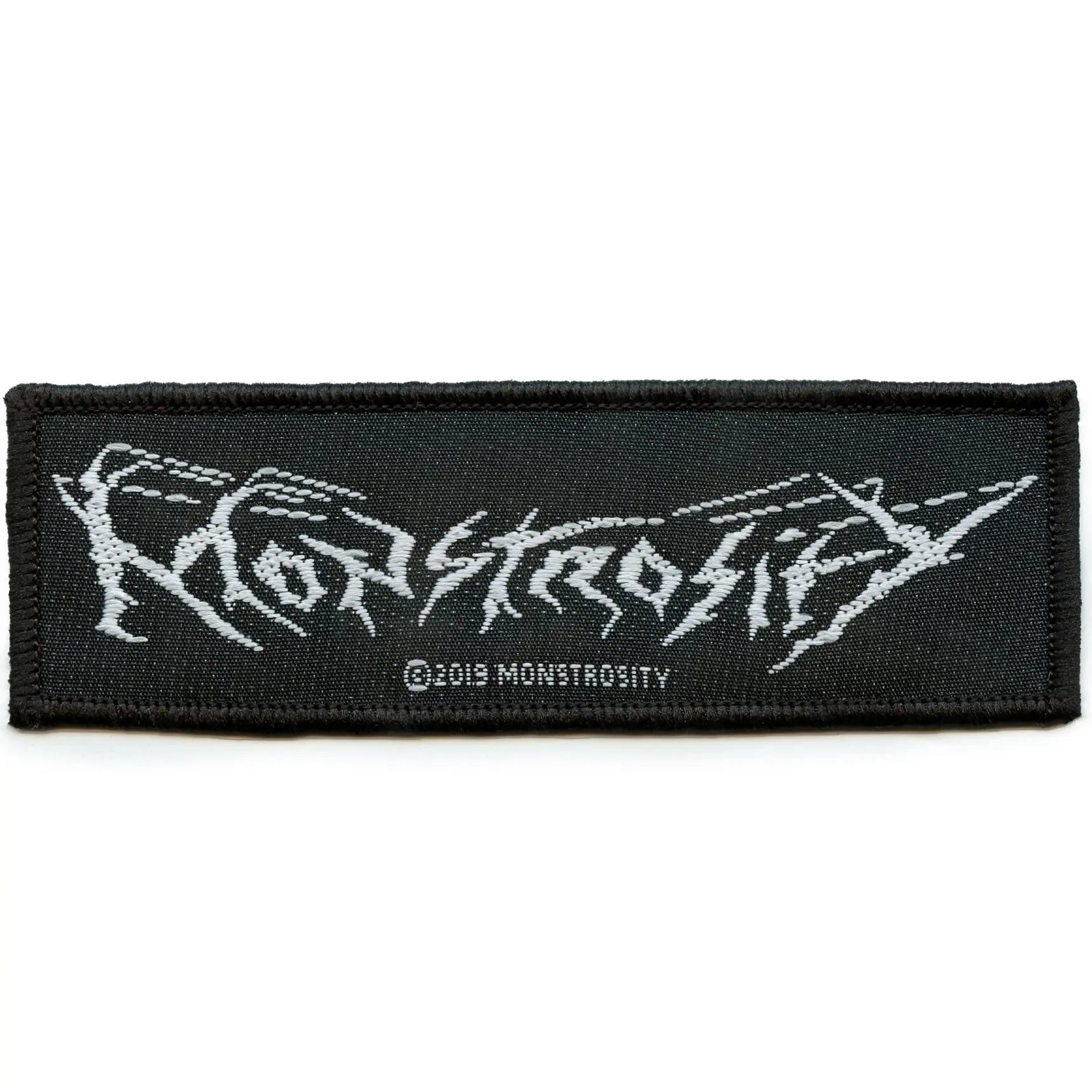 Monstrosity Strip Logo Patch Death Metal Band Woven Sew On
