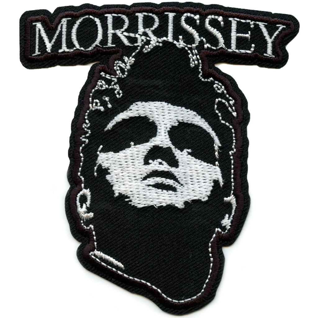 Morrissey English Singer Patch B and W Face Embroidered Iron On