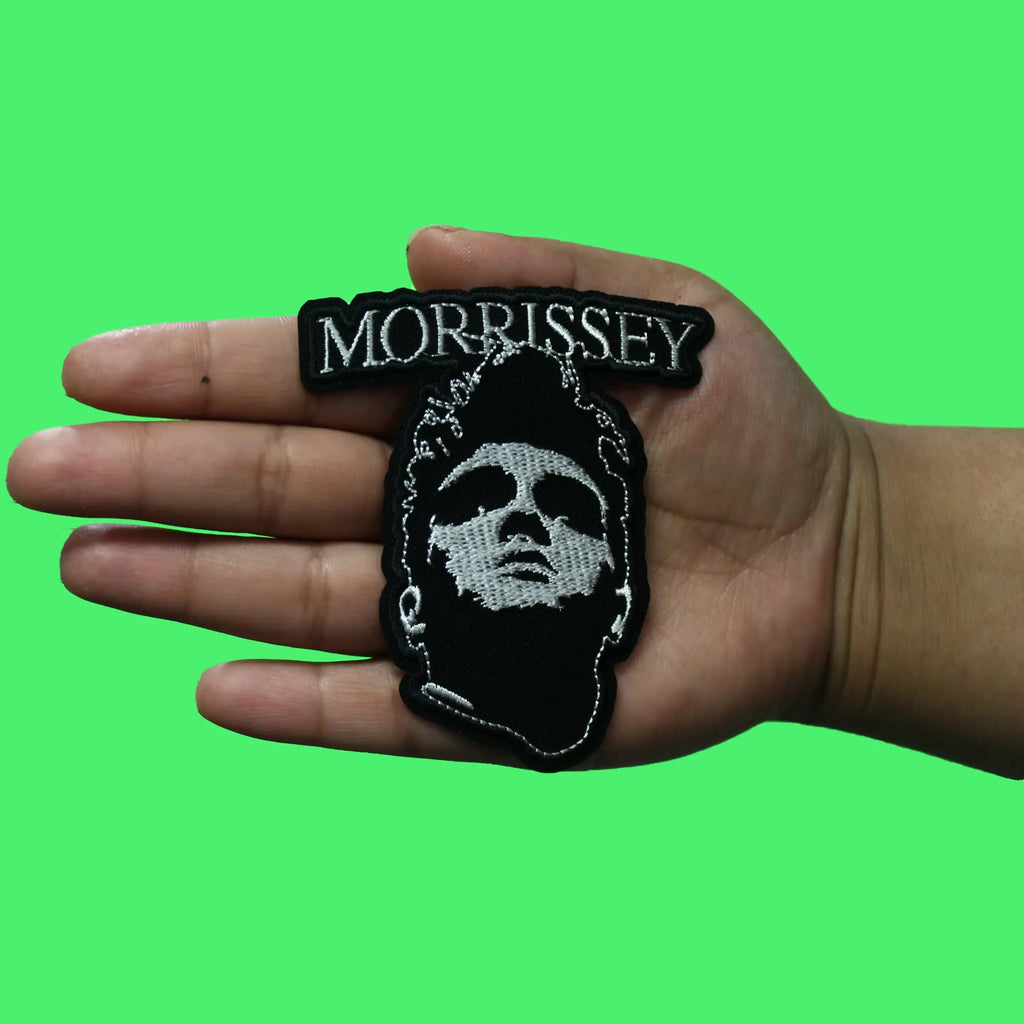 Morrissey English Singer Patch B and W Face Embroidered Iron On
