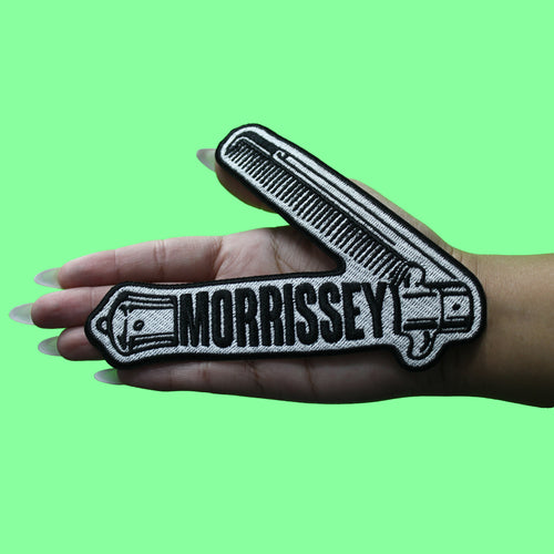 Morrissey Comb Logo Patch English Alternative Artist Embroidered Iron On