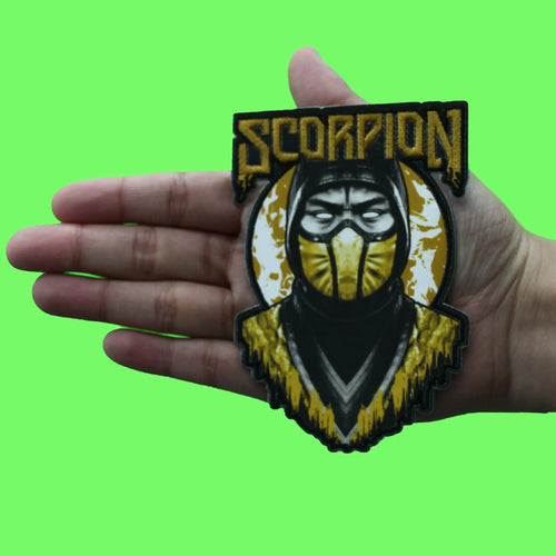 Mortal Kombat Game Patch Scorpion Ninja Character Sublimated Embroidered Iron-On