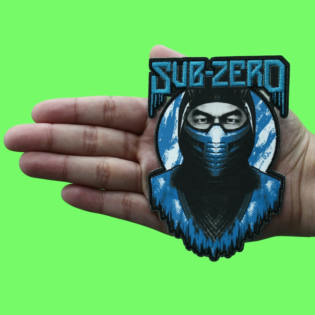 Mortal Kombat Game Patch Subzero Ninja Character Sublimated Embroidered Iron-On