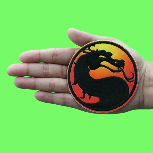 Mortal Kombat Logo Patch Modern Video Game Sublimated Embroidered Iron-On
