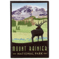 Mount Rainier National Park Patch Travel Collectible Souvenir Sublimated Embroidered Iron on