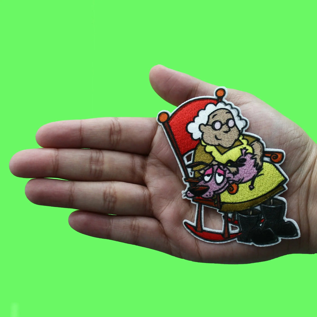Muriel And Courage Patch Courage the Cowardly Dog Sublimated Embroidered Iron-On