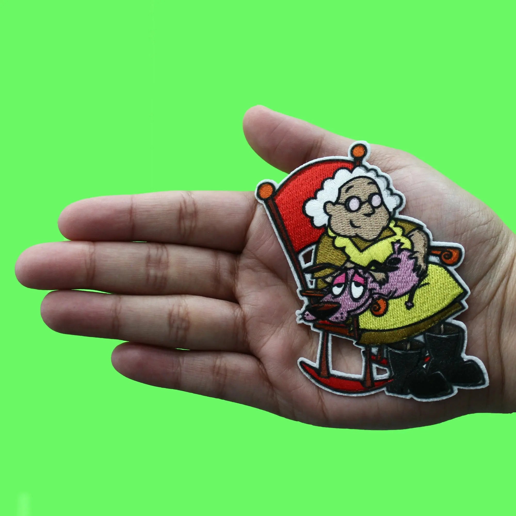 Muriel And Courage Patch Courage the Cowardly Dog Sublimated Embroidered Iron-On