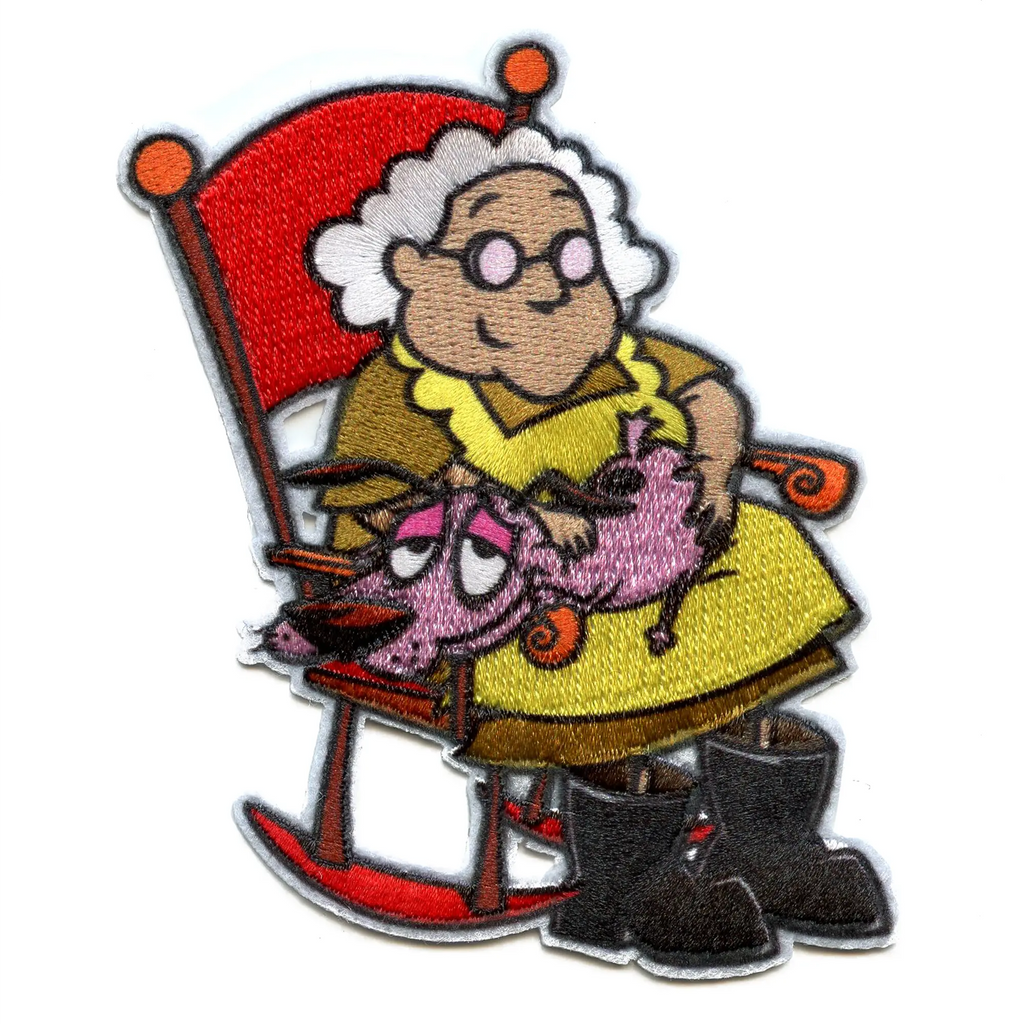 Muriel and Courage Patch Cartoon TV Show Embroidered Iron On Patch