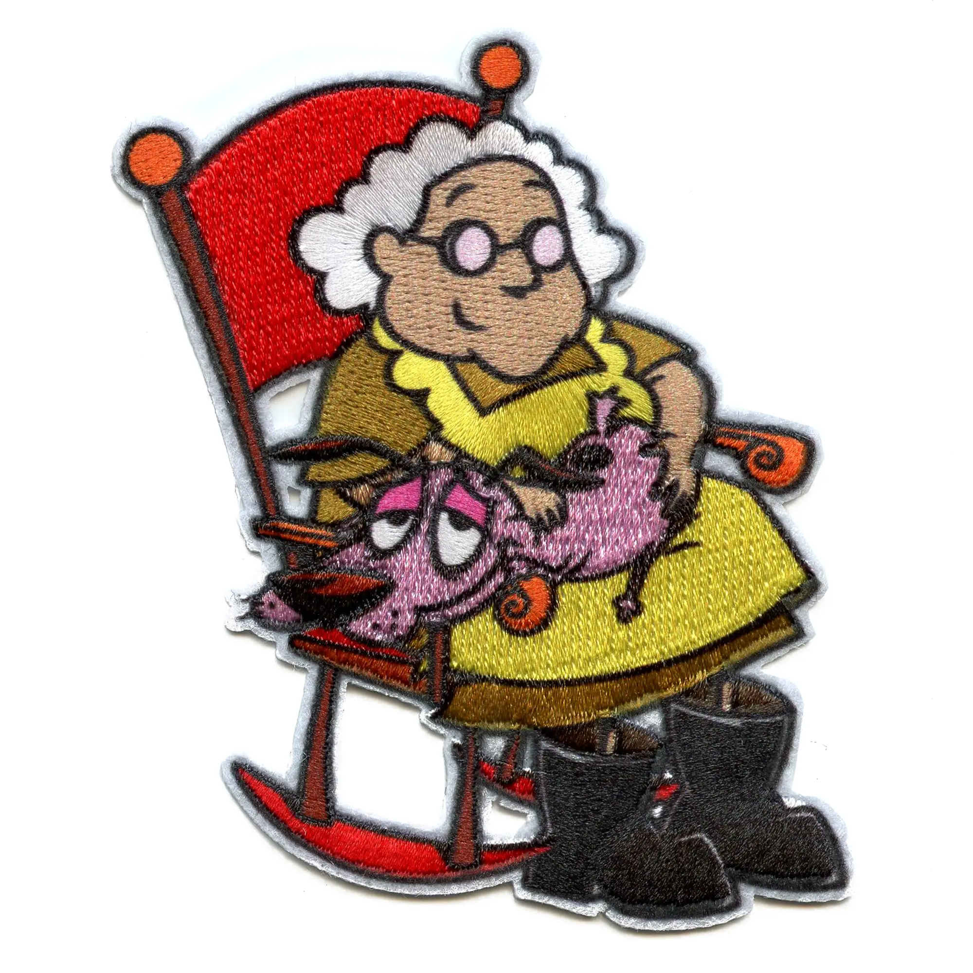 Muriel and Courage Patch Cartoon TV Show Embroidered Iron On Patch