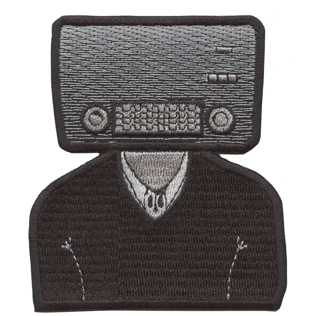 Music Box Head Patch Radio Rock Lovers Embroidered Iron On