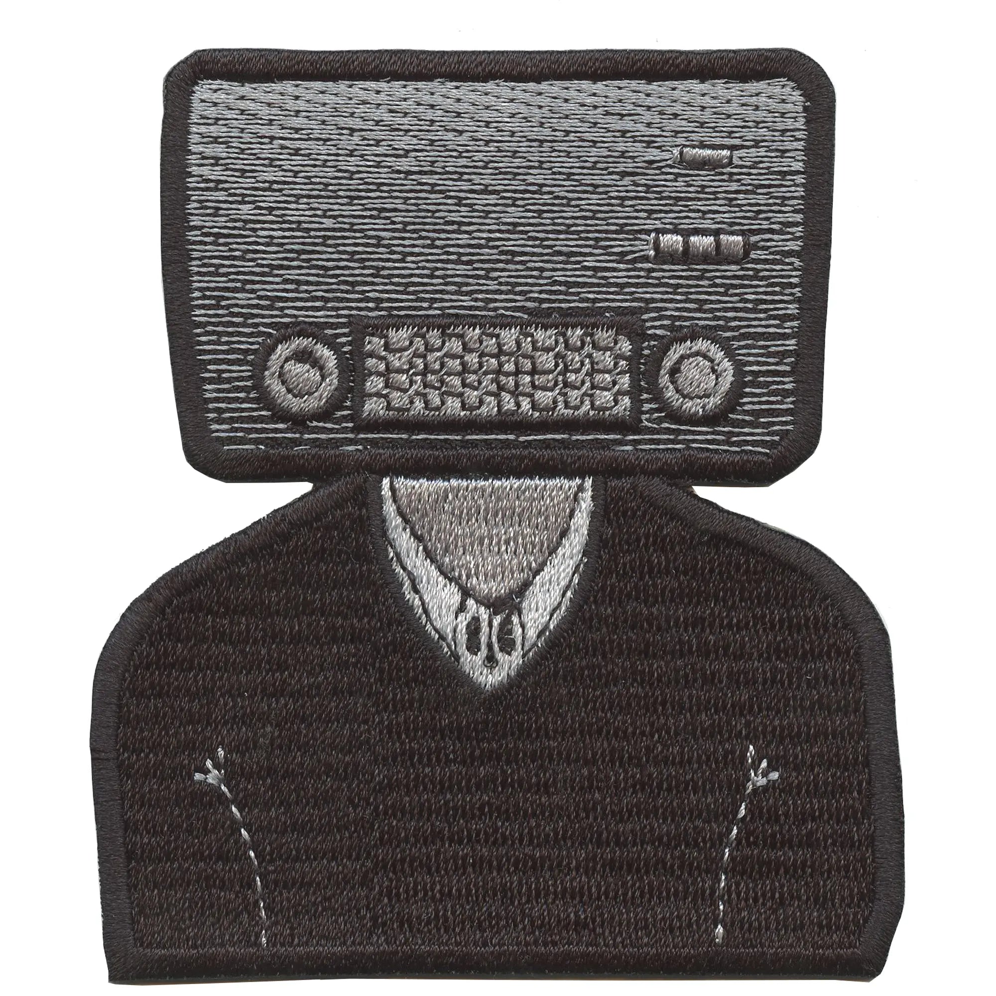 Music Box Head Patch Radio Rock Lovers Embroidered Iron On