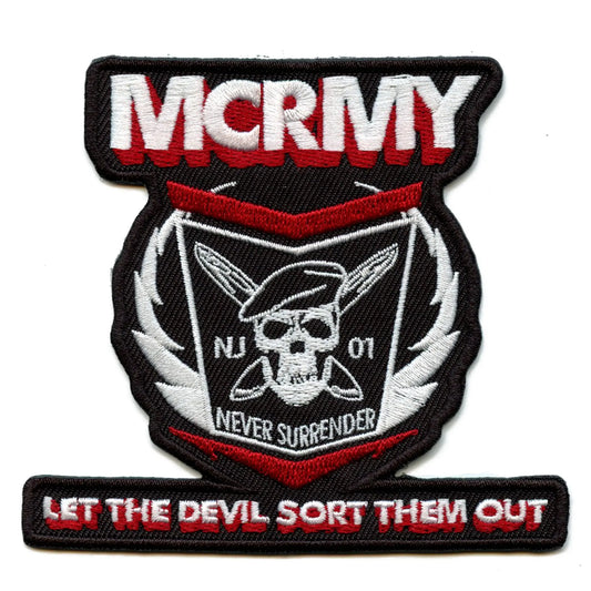 My Chemical Romance Patch Never Surrender Skull Badge Embroidered Iron On